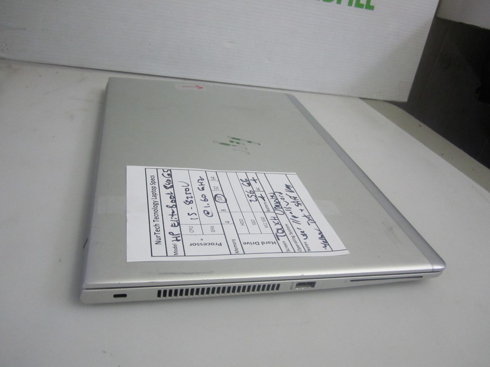 HP EliteBook 840 G5 i5-8250U 1.6GHz 16GB 256GB M2SSD UBUNTU LAPTOP + AC READ
