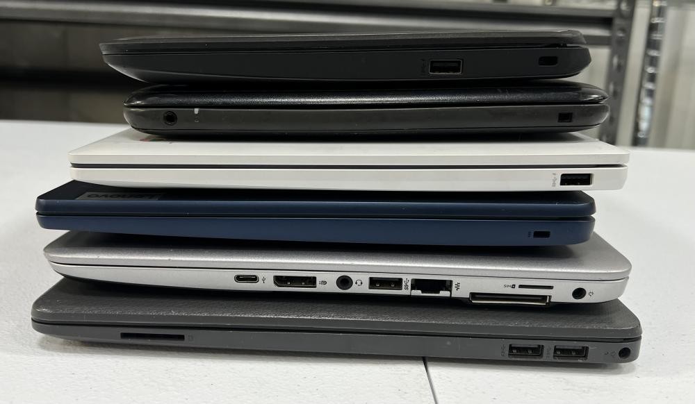 HP Elitebook 840 G3, 250 GB Notebook, Dell Chromebook 14a nf0131wm – Lot of 6