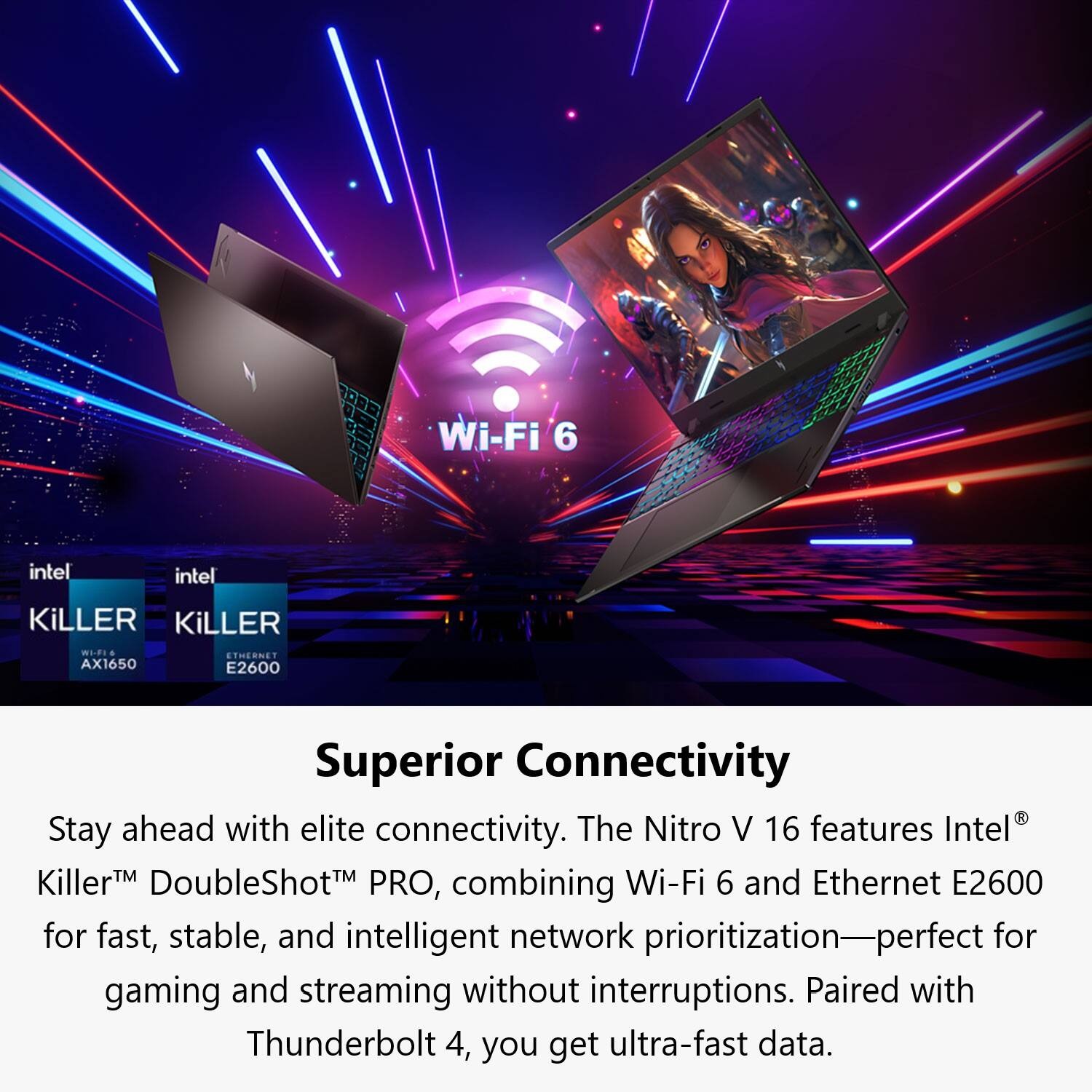 Acer – Nitro V 16″ WUXGA 165Hz Gaming Laptop – Intel Core 7 240H 2024 – NVI…