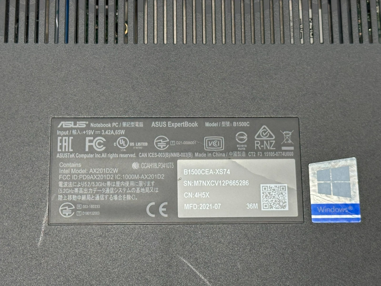 ASUS EXPERTBOOK B1500CEA-XS74 CORE I7-1165G7 | 1.5TB | 40GB RAM | Windows 11 #14