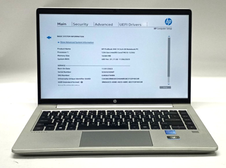 HP ProBook 440 G9 i5-1235U@4.4GHZ 16GB RAM 256GB NVMe Win 11 Pro WH593!