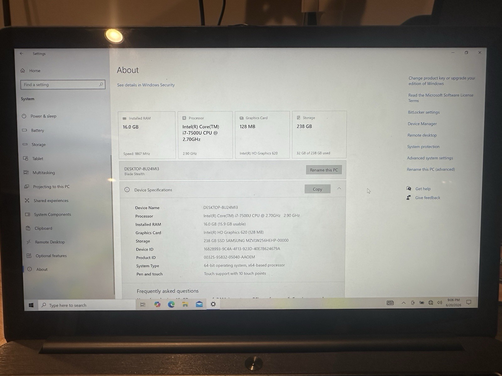 Razer Blade Stealth 13” Intel 7500U 2017 RZ09-0196 256Gb SSD 16Gb RAM Touchscrn