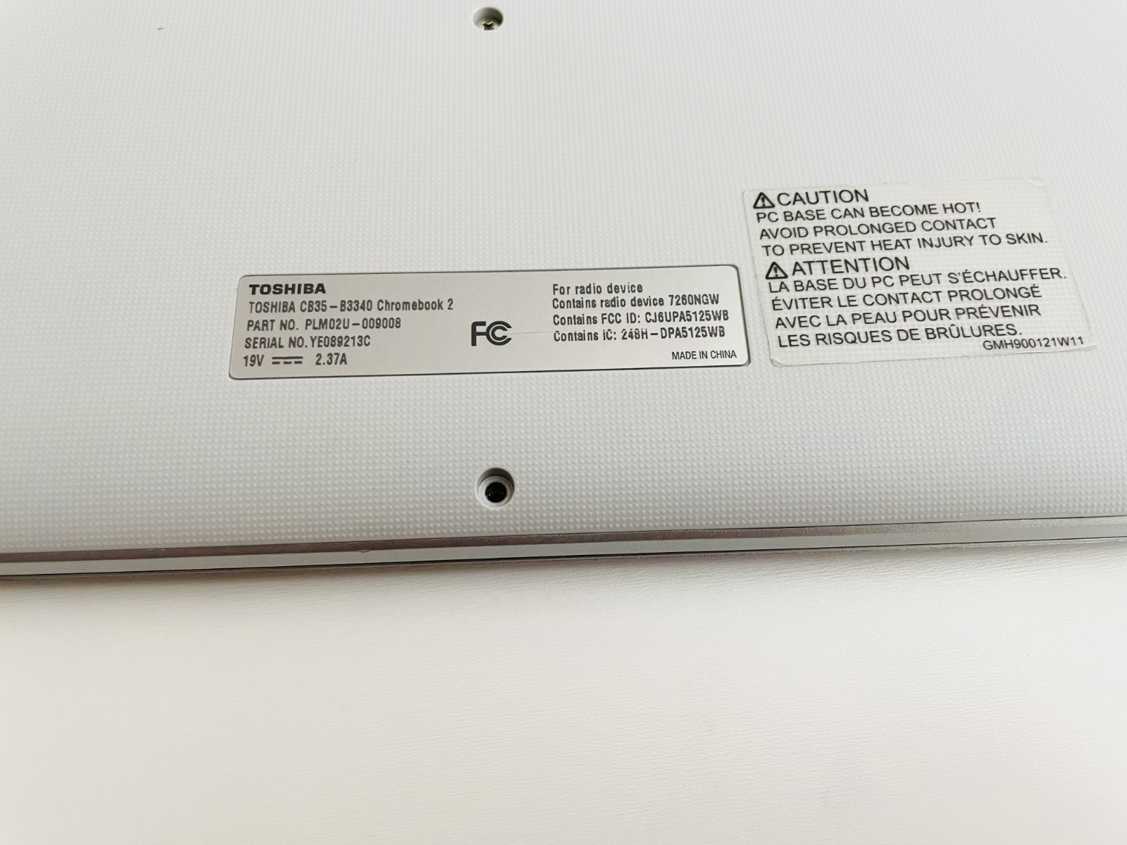 Toshiba Chromebook 2 CB35‑B3340 13.3” Intel Celeron 4GB Chrome OS – Used