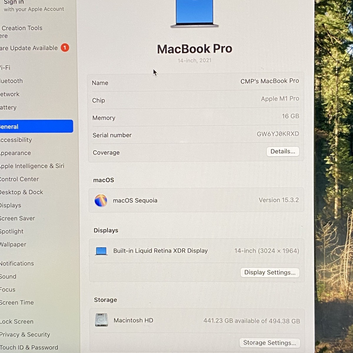 Apple MacBook Pro 14″ 512GB/16GB M1 Pro Laptop Model: A2442 (CMP127598)