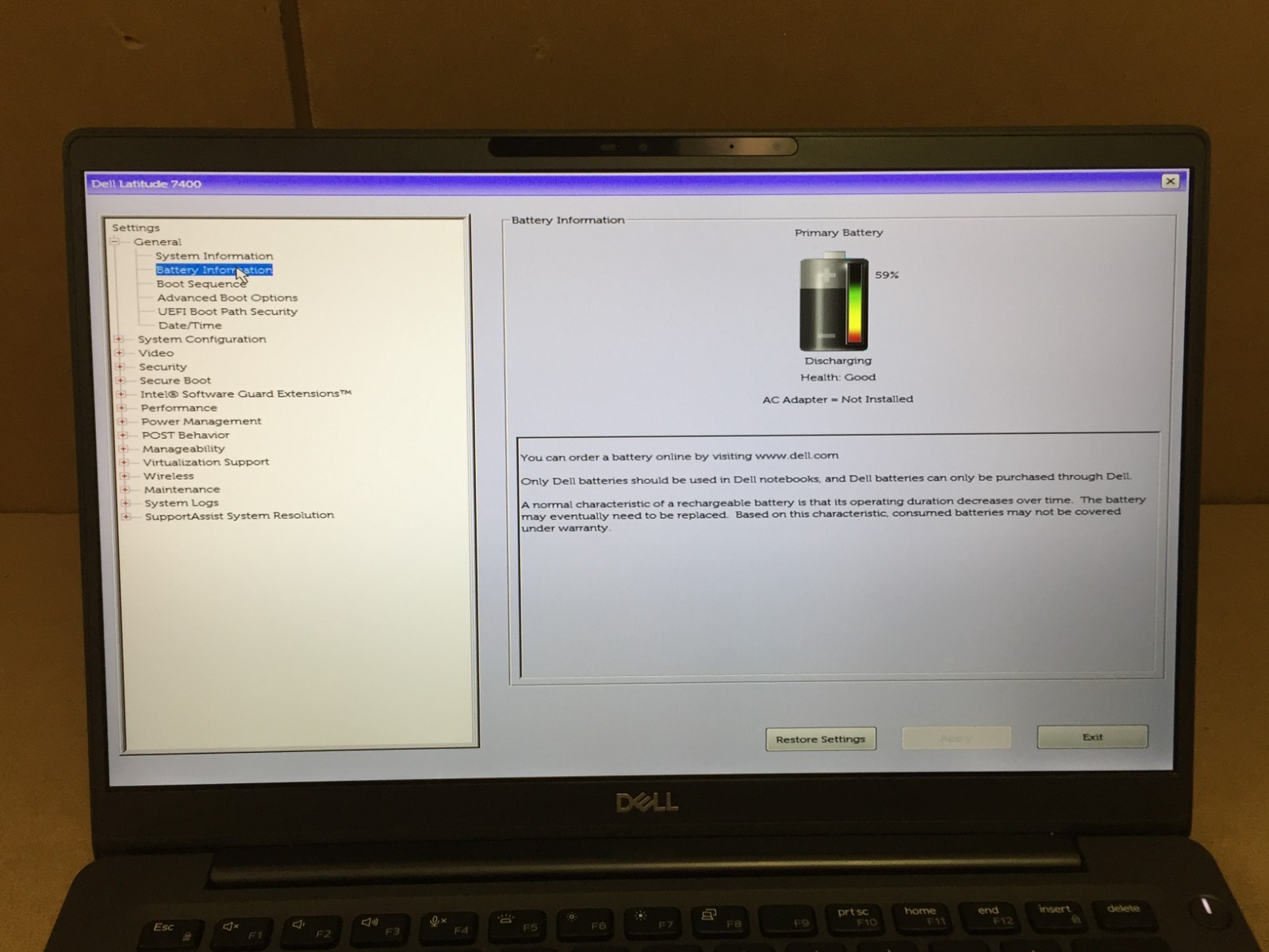 Dell Latitude 7400 14″ FHD Laptop Core i7-8665U 8GB RAM 512GB SSD w/AC Adapter