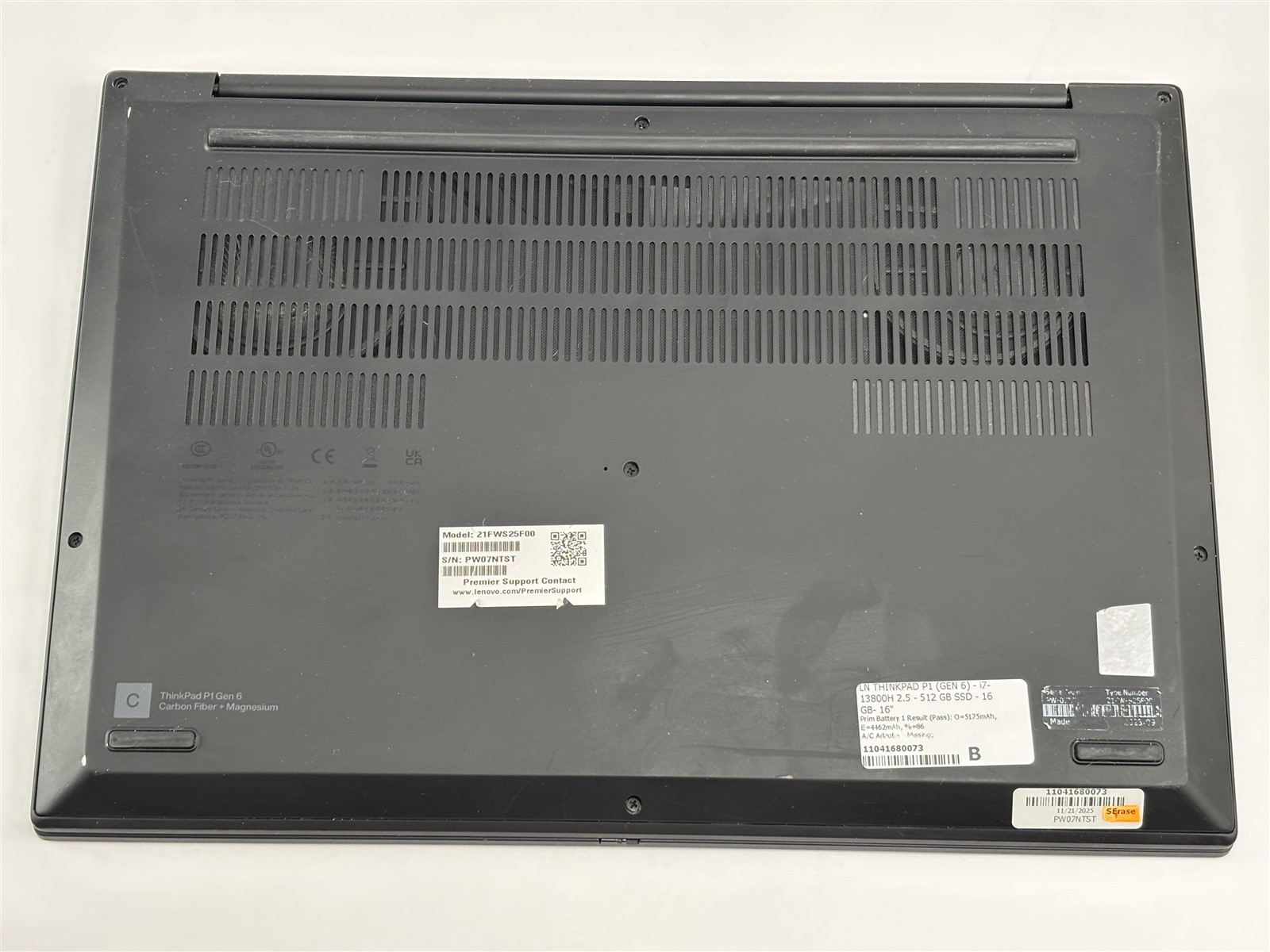 Lenovo ThinkPad P1 16″ Touchscreen Gen 6 i7-13800H 16GB 512 GB SSD FHD RTX A1000