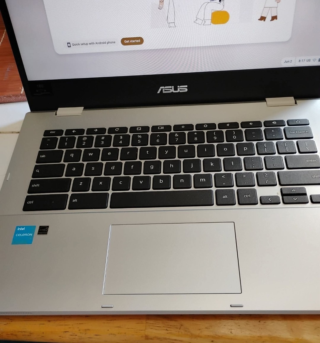 ASUS CX1400CKA-DB44 Chromebook 14″ Celeron 4GB 32GB eMMC ChromeOS Silver Bag