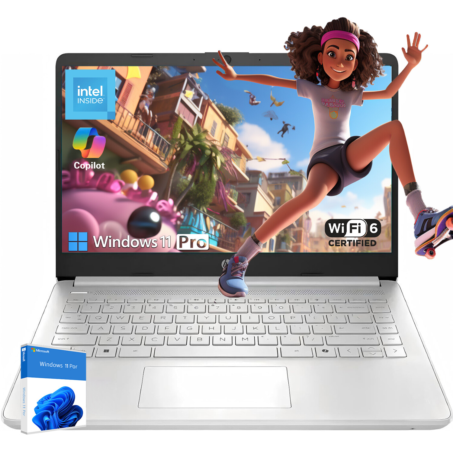 2025 HP Student Business 14 in Laptop, Intel N150,16GB RAM,128GB Storage+W11pro