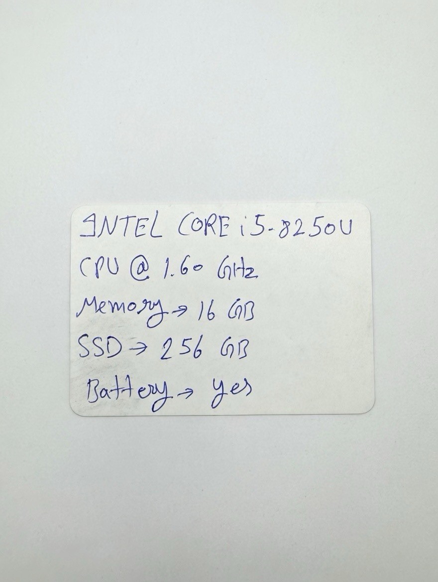 Lenovo ThinkPad T580 15.6” (250GB HDD, Intel Core i5-8250U, 1.60GHz, 8GB)…