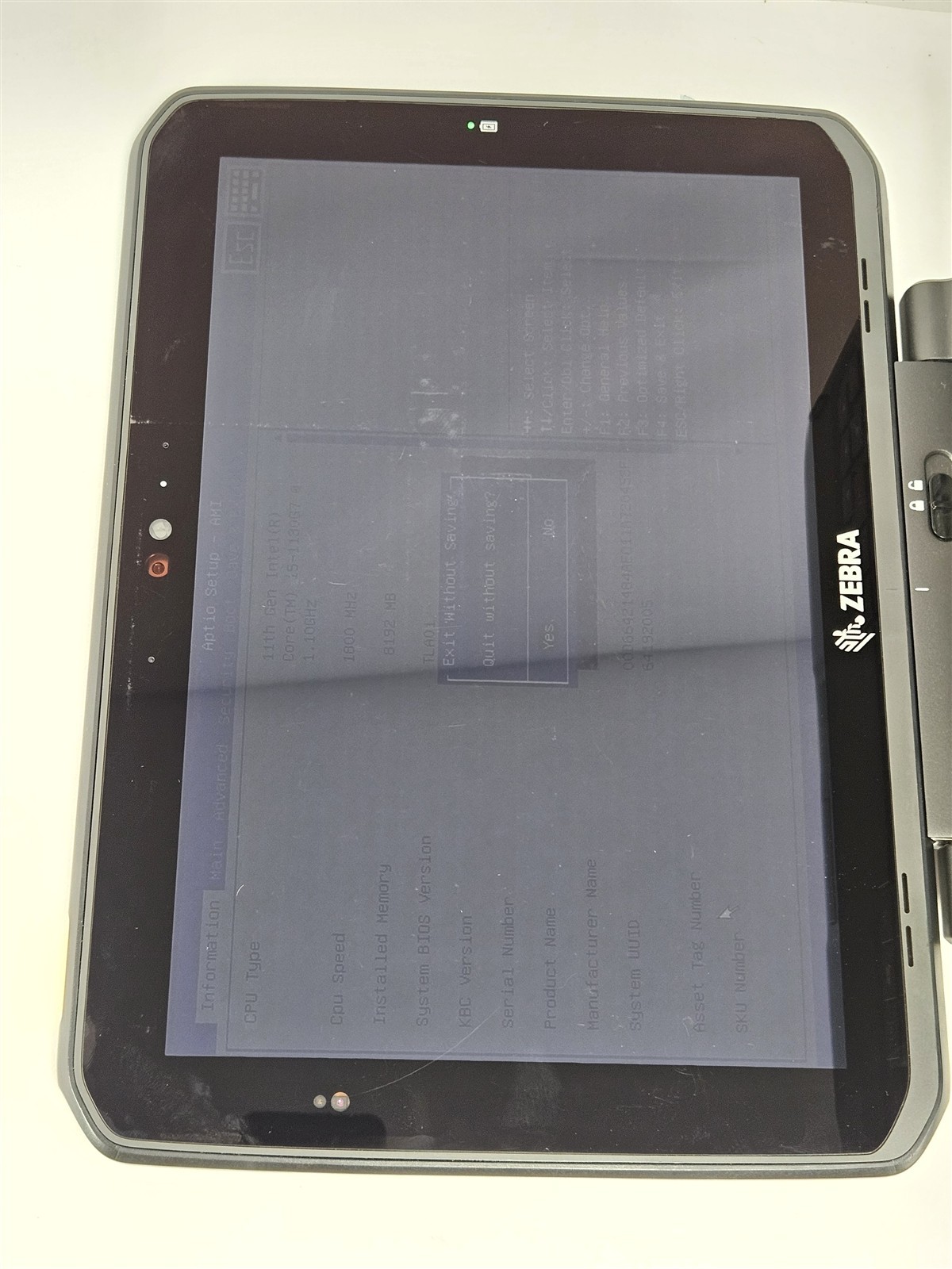 Zebra 12″ ET80A Intel i5-1130G7 8GB RAM 128GB SSD Rugged Tablet No OS