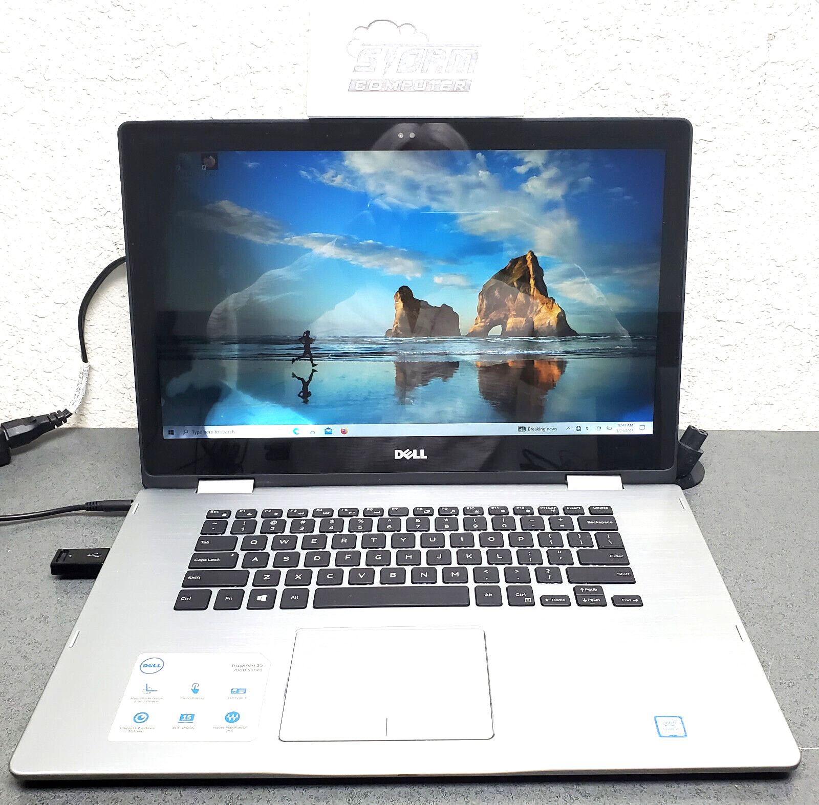DELL Inspiron 15-7579 2-in-1 Laptop, i5-7200 8GB 256GB 15.6″ NO AC Adapter