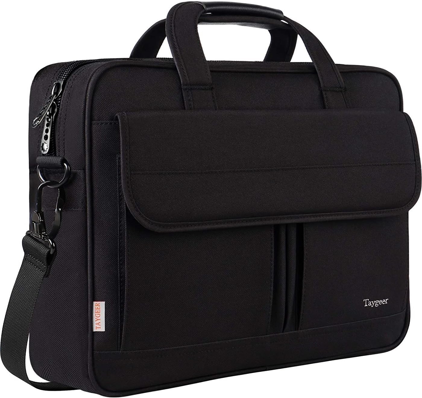 Sleeve for 15.6 Inch Laptop, Water Resistant Messenger Bag with Strap, Black