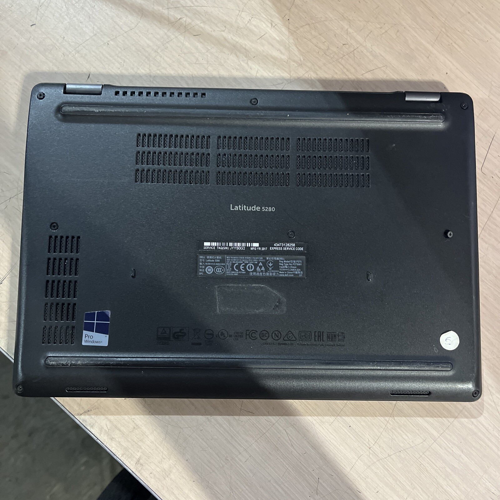 DELL LATITUDE 5280 INTEL CORE I3-7100U 2.40GHZ 8GB RAM NO HD .