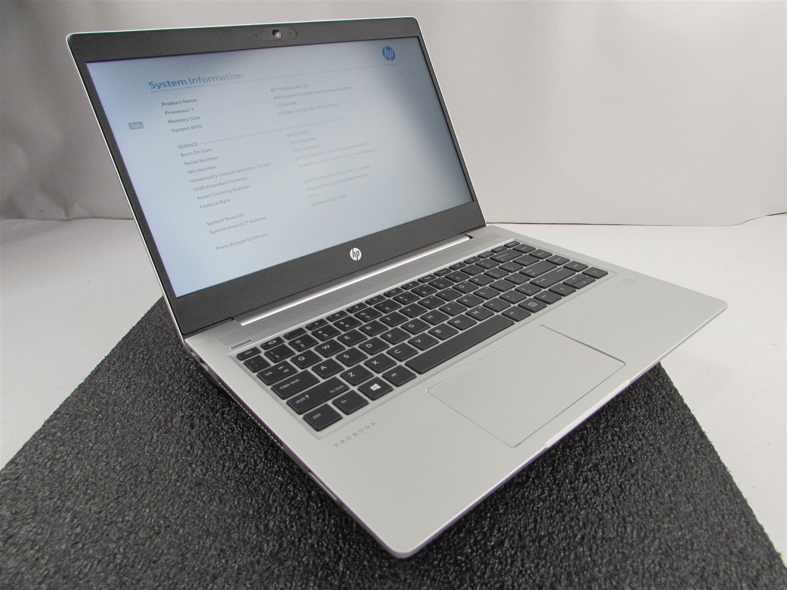 HP PROBOOK 445 (G7) 14″ FHD AMD RYZEN 5 4500U 512GB SSD 16GB RAM AMD GPU NO O.S