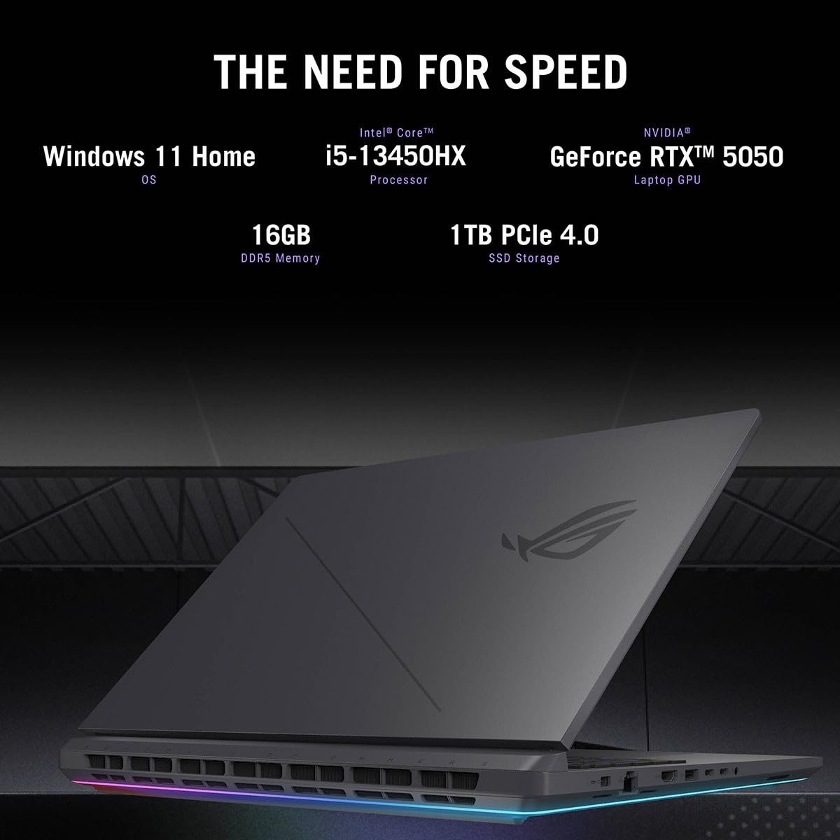 ASUS ROG Strix G16 (2025) Gaming 16GB | 1TB PCIe SSD | 13450HX, Eclipse Gray