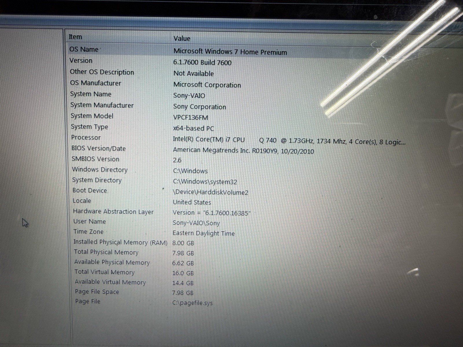 READ! Sony Vaio PCG-81115L Intel i7-720QM 1.73GHz 8GB 240GB SSD Blu-Ray Nvidia