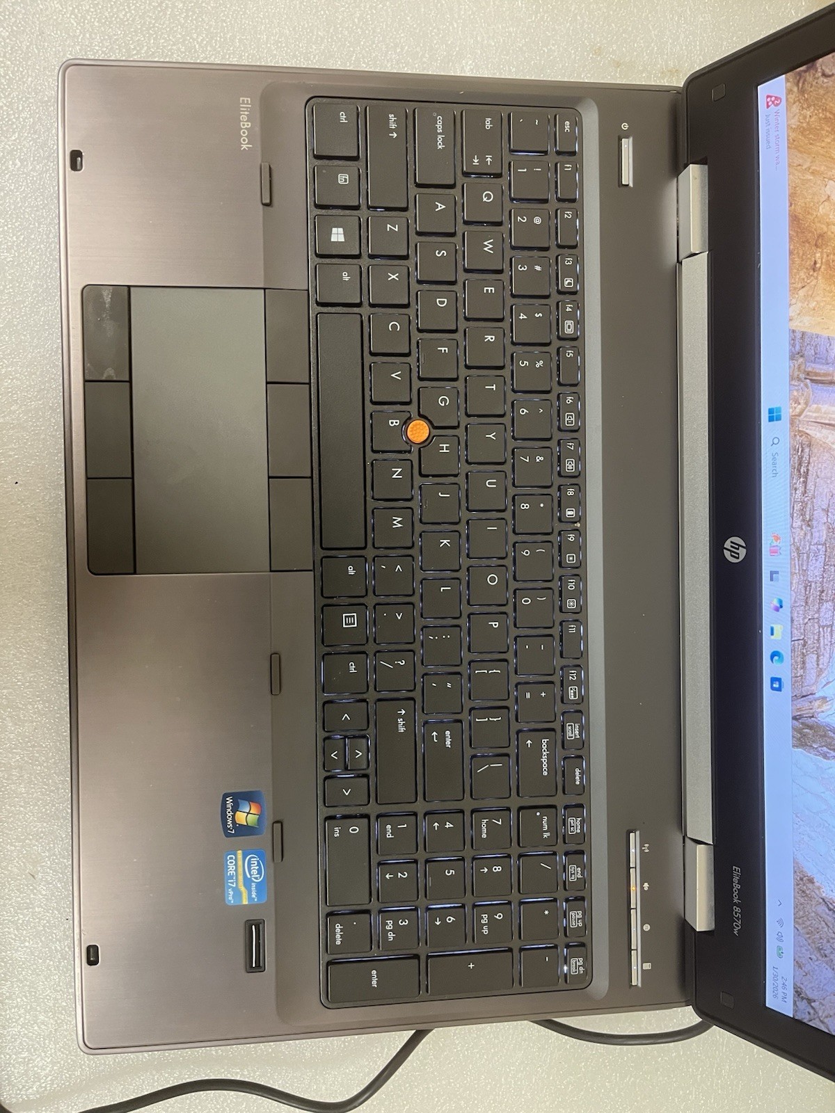 HP ELITEBOOK 8570W Core i7-3740QM 2.60 GHZ 16GB 256GB SSD 15.6″ LCD Win 11 Pro