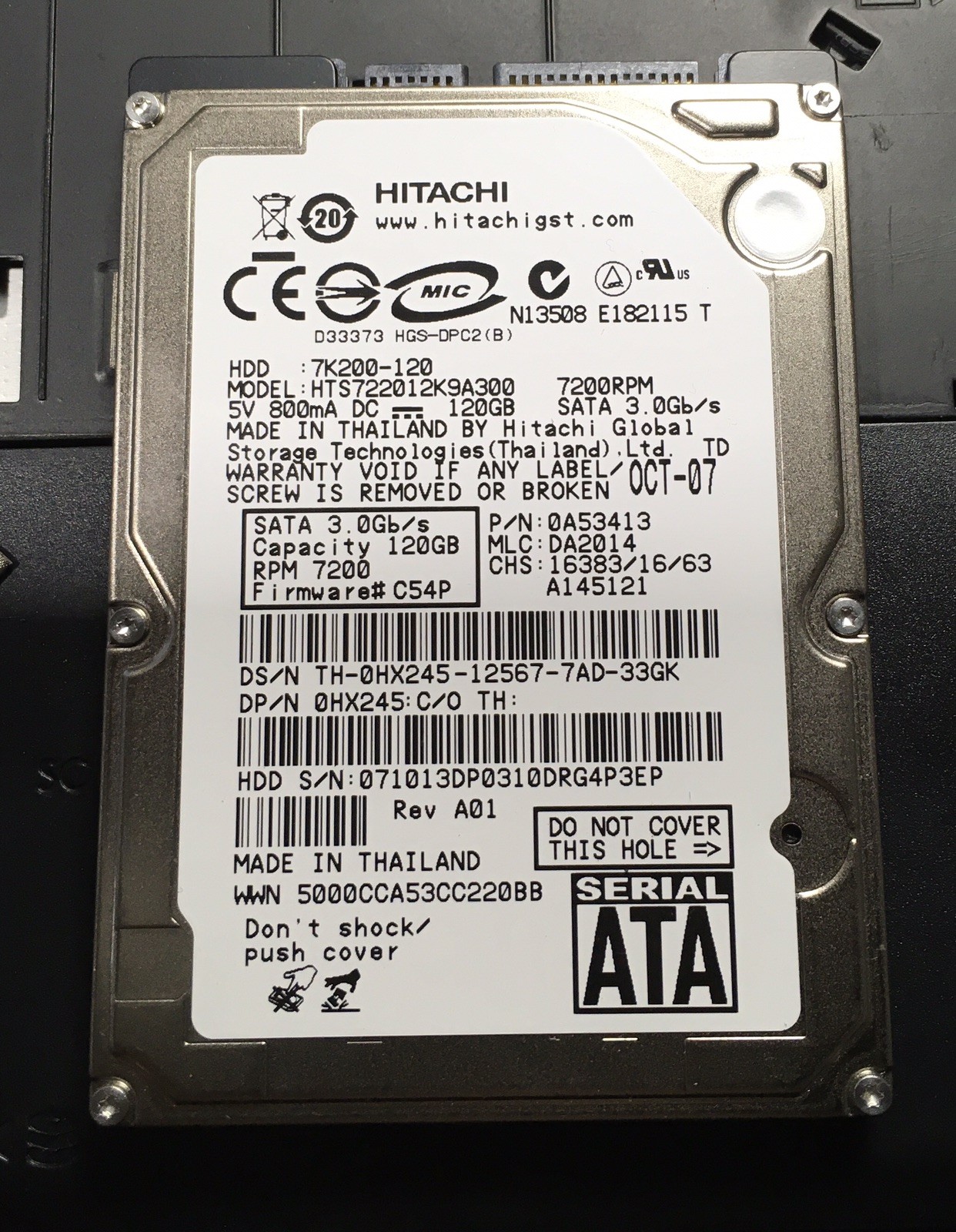 HP Elitebook 8770w Intel i5 vPro 8GB Ram 120GB SSD *DEAD BATTERY/FOR PARTS*