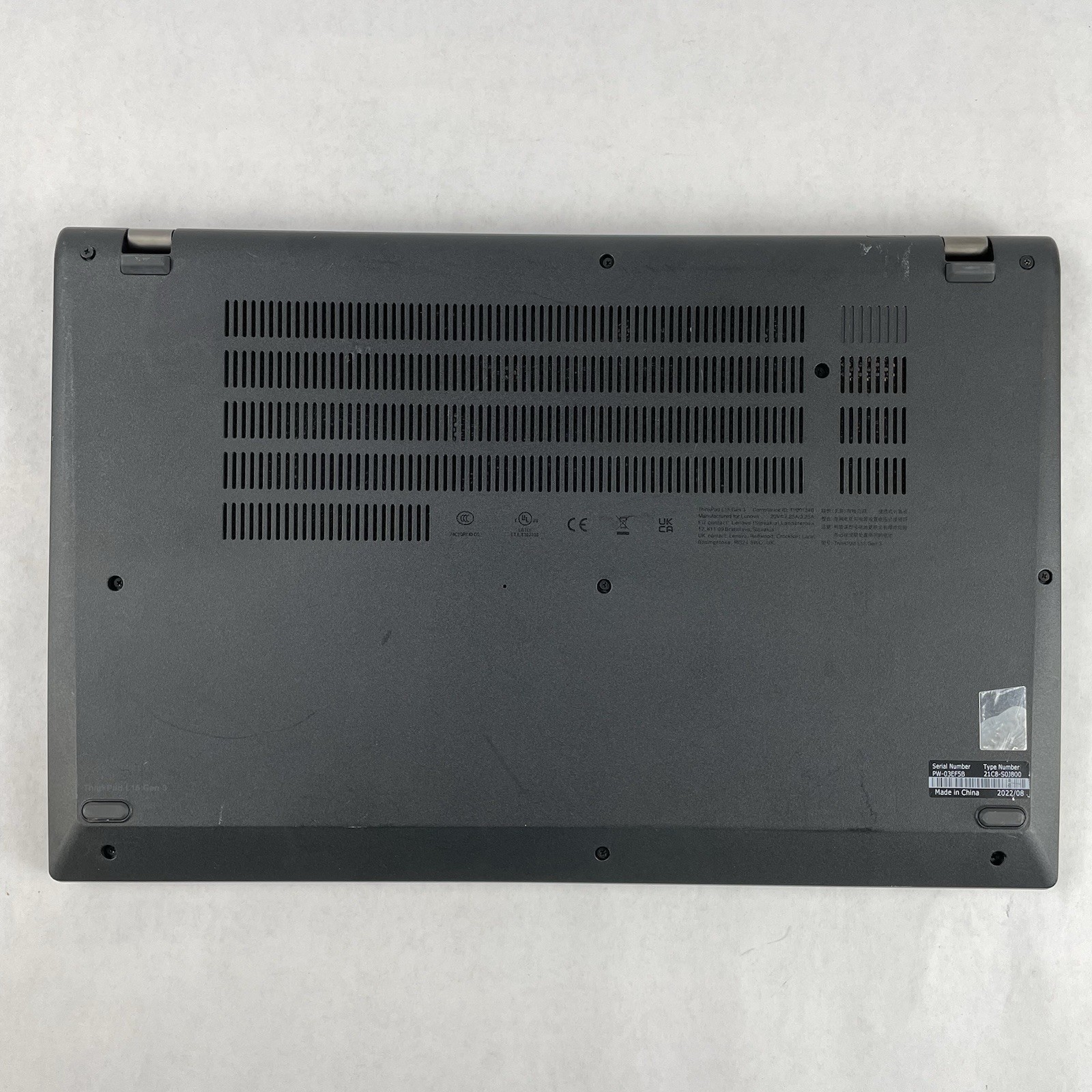 Lenovo ThinkPad L15 Gen3 15.6″ Ryzen5 Pro 5675U 2.3GHz 8GB RAM No SSD/OS/AC/Batt