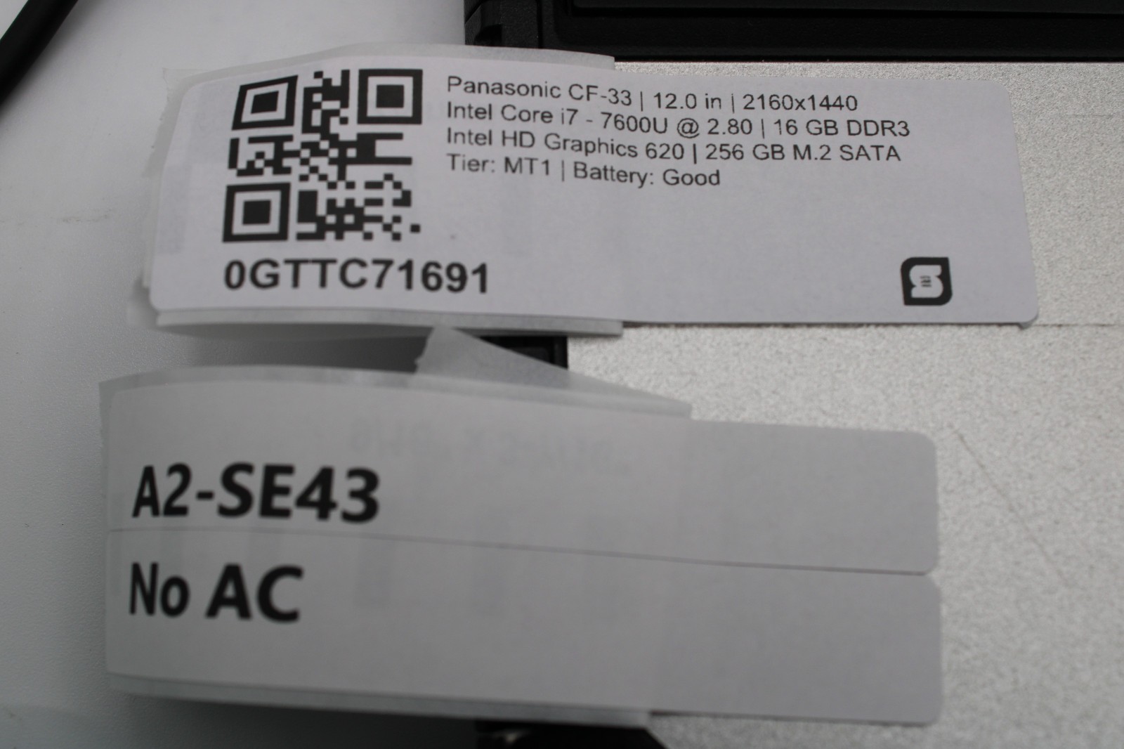 Panasonic ToughBook CF-33 4G LTE Touch _ i7-7600U _ 16GB / 256GB _ No OS