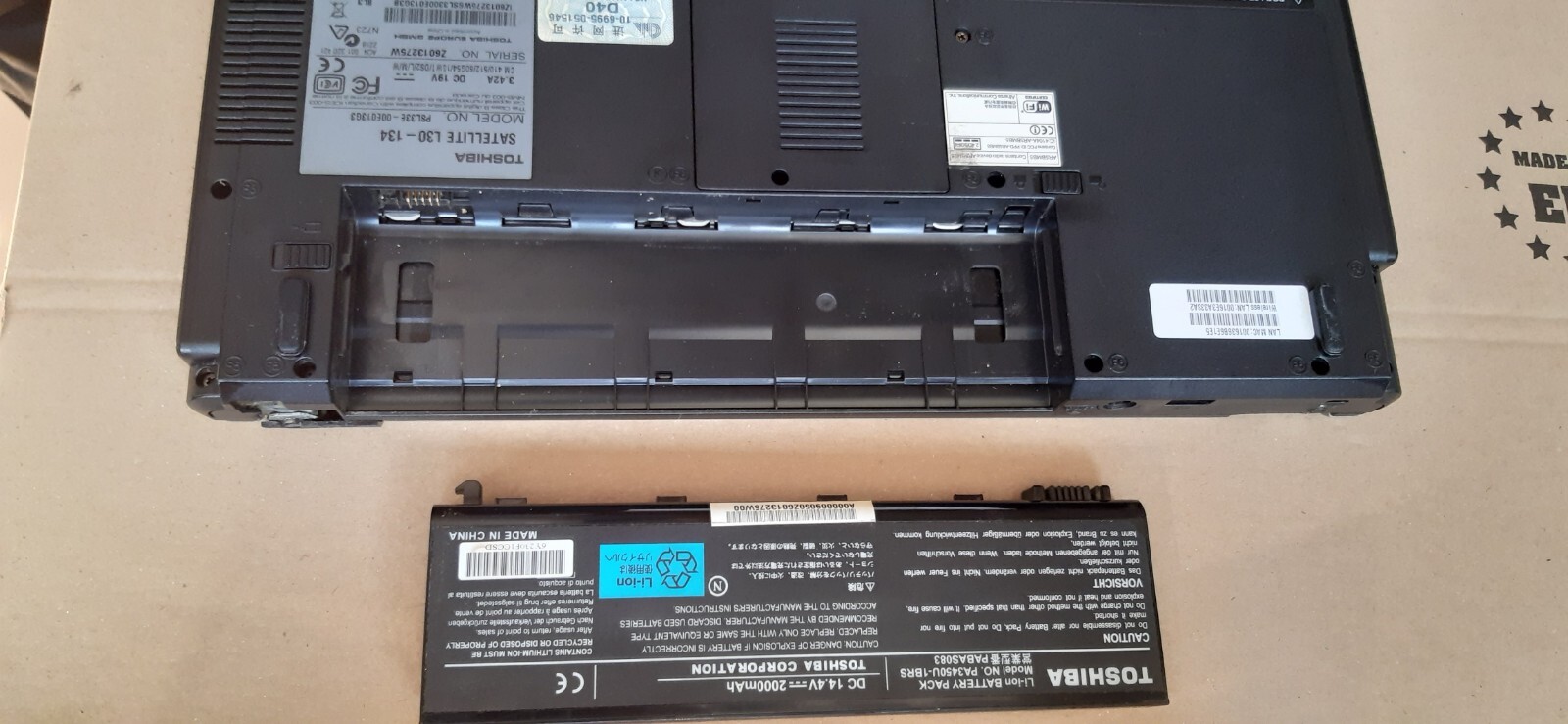Toshiba Satellite l30-134 Celeron® M CPU 410 1.46 GHz 1.5GB RAM, 120 GB HDD Win7