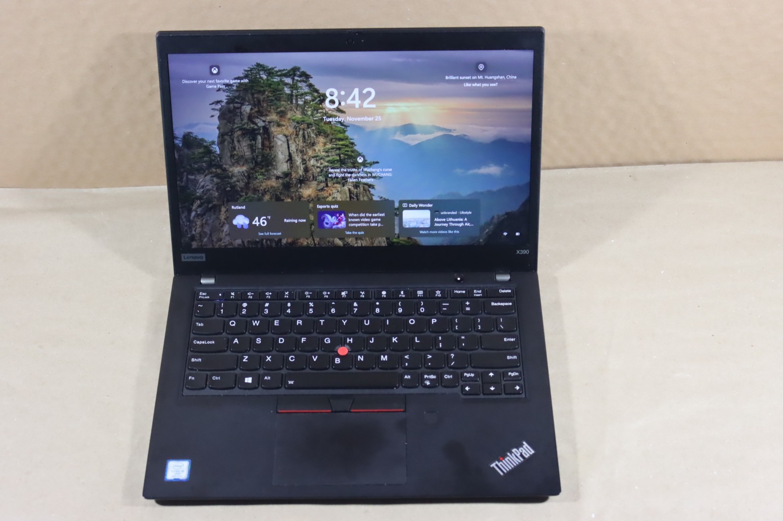 Lenovo ThinkPad X390 13.3″(256 GB SSD, Intel Core i5-8265U, 1.6GHz, 8GB RAM)…