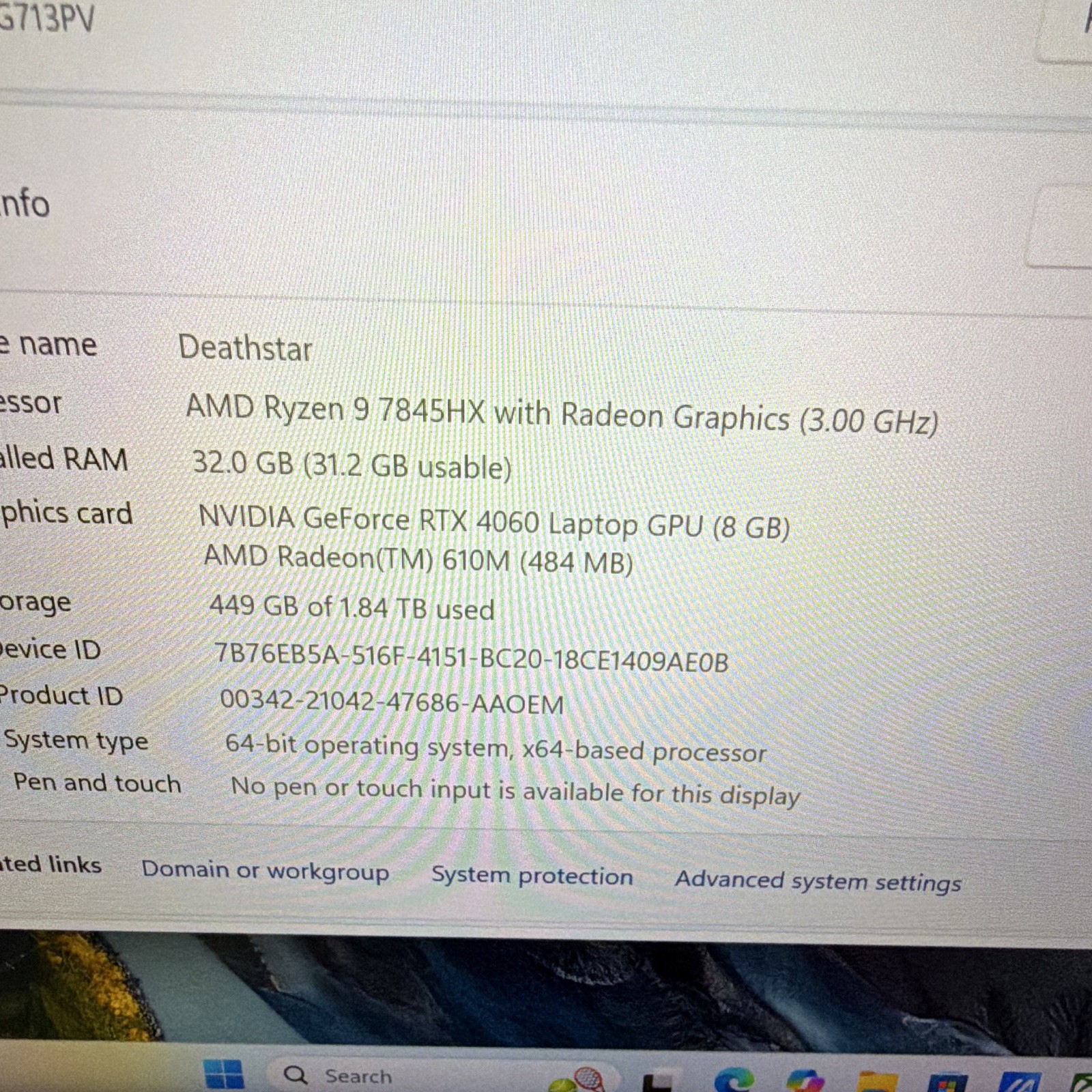 ASUS G17 (GAMING LAPTOP) 17.3in 240Hz RTX 4060-32GB RAM-2TB SSD. ORIGINAL BOX