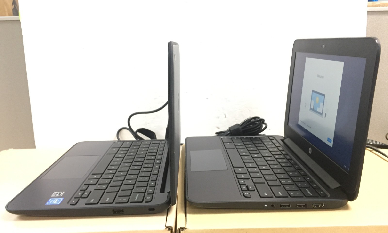 Lot of 2 *Bad Battery* HP Chromebook 14 14-ak030nr 11 G4/N2840/4GB RAM/16GB