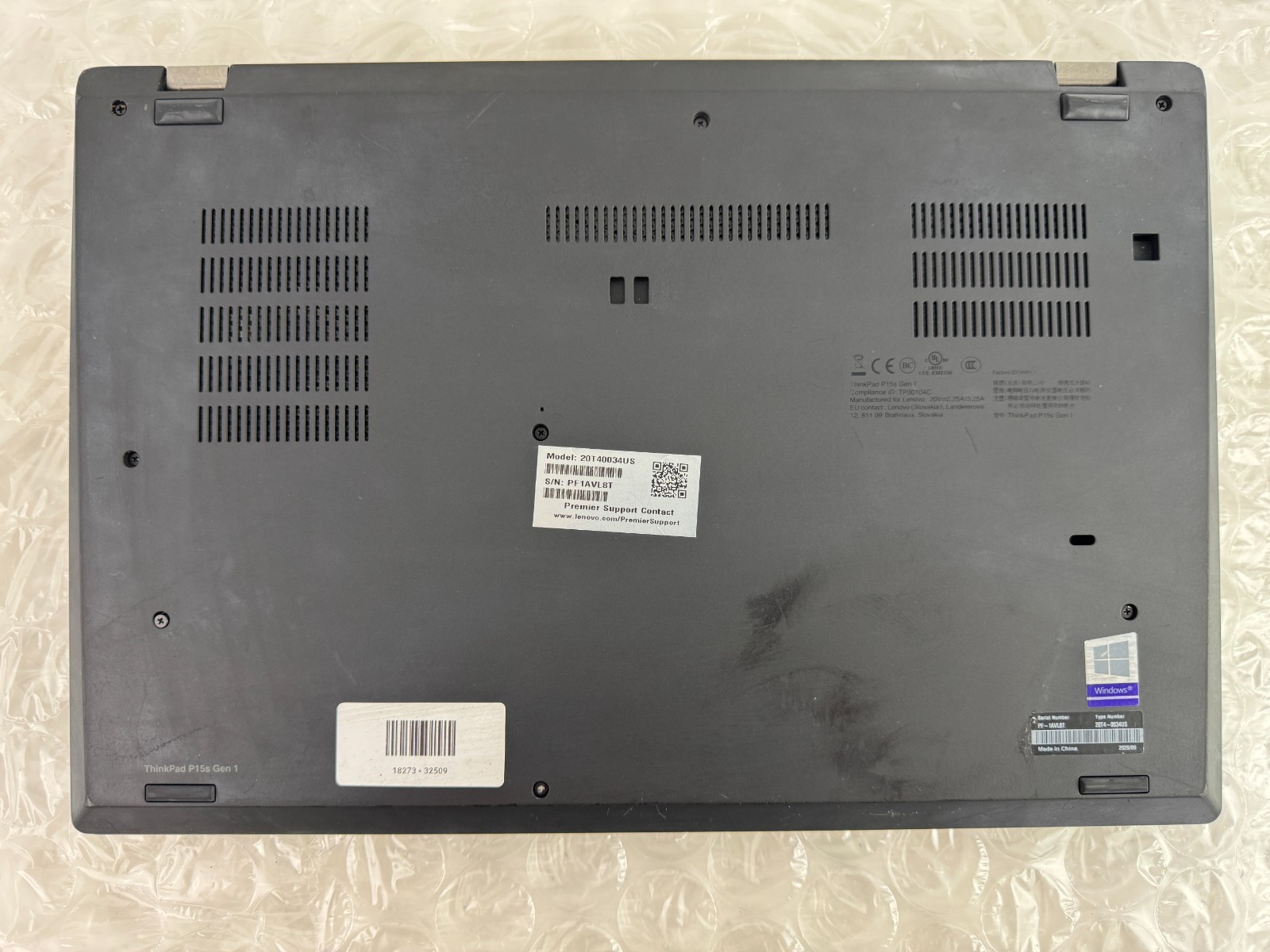 Lenovo ThinkPad P15s Gen 1 i7-10610U 16GB 512GB SSD Quadro P520 15.6″ Win 11 Pro