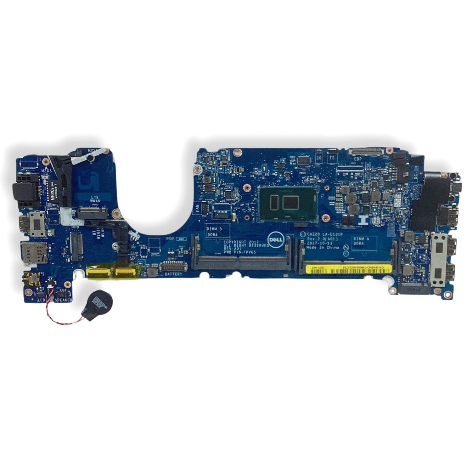 Dell Latitude 7480 Laptop Motherboard Intel Core i7-7600U 2.8GHz DDR4 LA-E131P