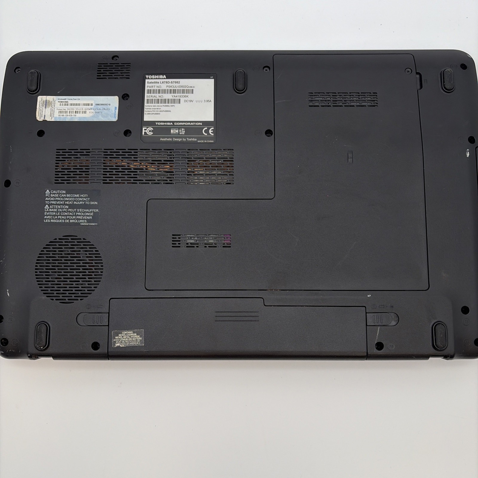 Toshiba Satellite L675D-S7052 AMDPhenom II N640 Dual-Core Processor 2.90GHz L117