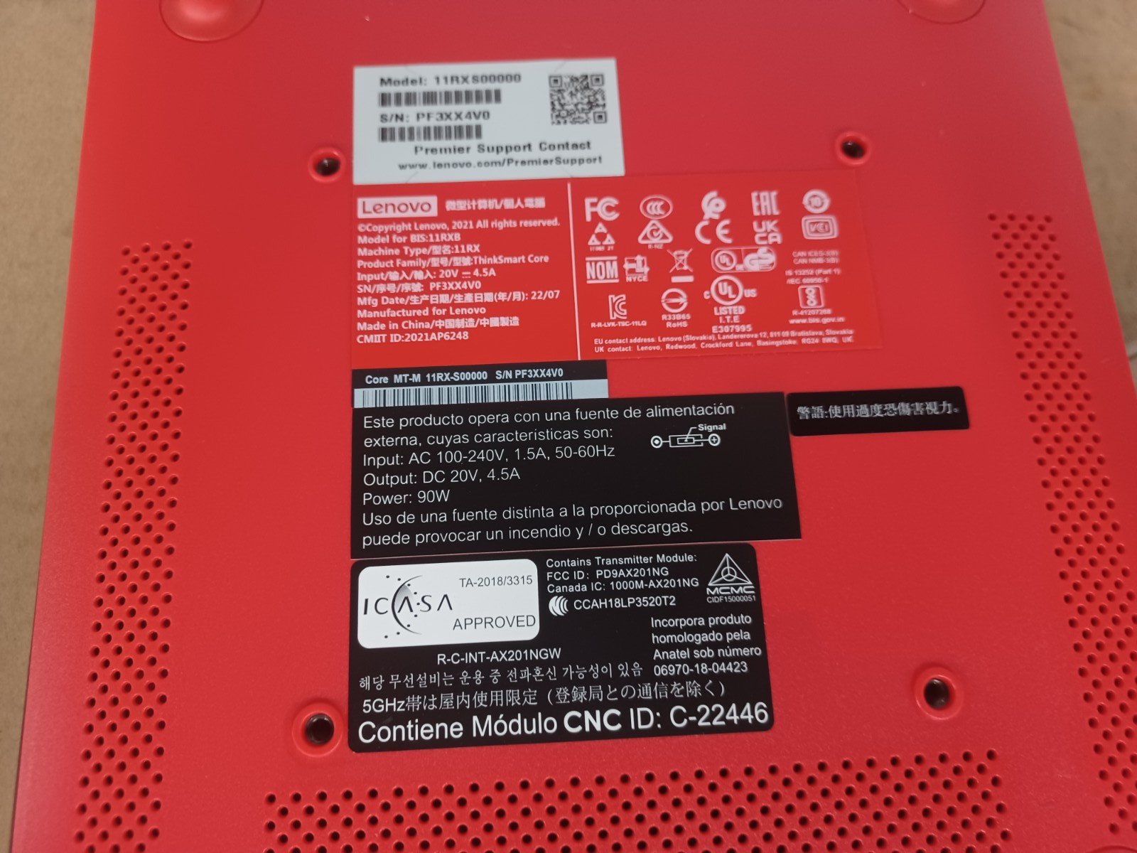 LENOVO THINKSMART CORE I5-1145G7E 3.60 GHZ 8GB RAM 256 GB SSD