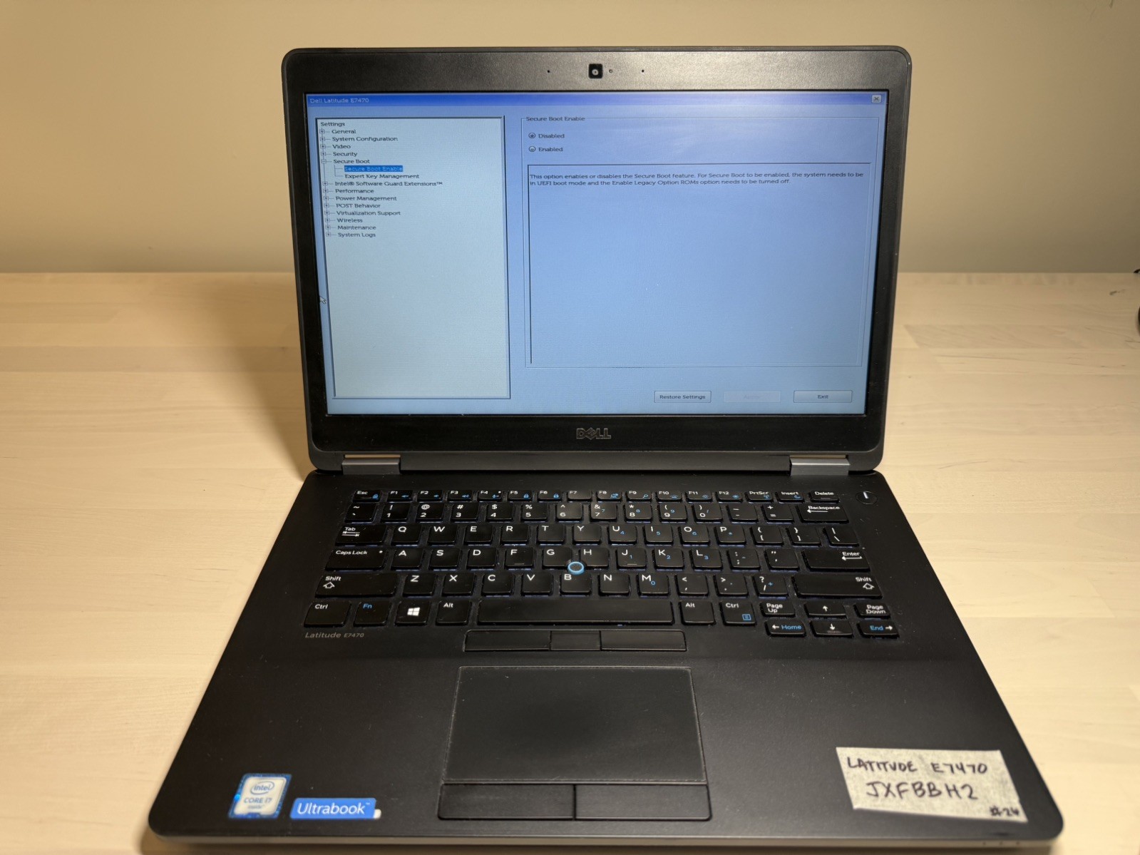 Dell Latitude E7470 Laptop Intel i7 6th Gen No HD/OS/AC Adapter- Swollen Battery