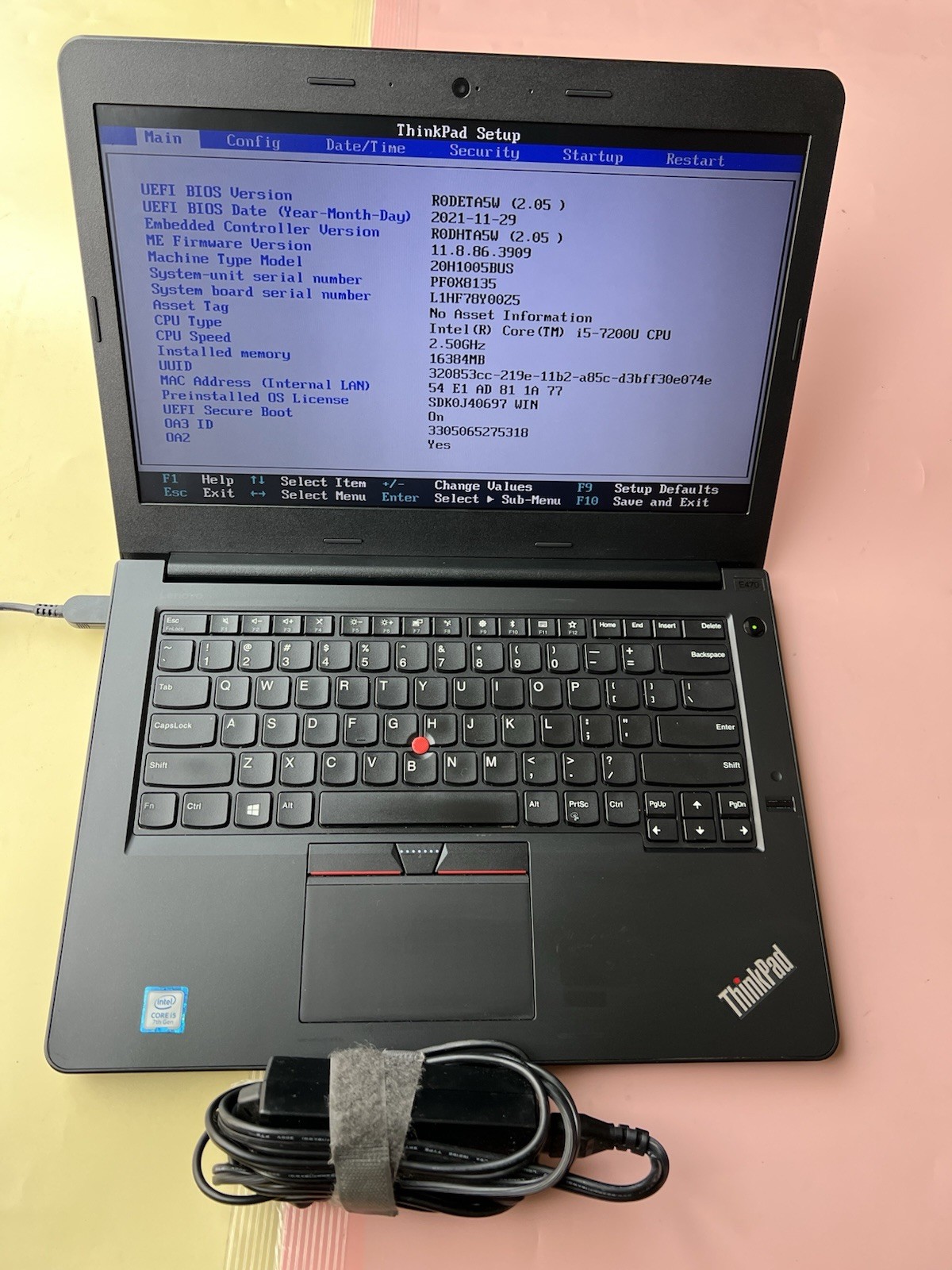 LENOVO THINKPAD E470 Core i5-7200U 16GB RAM 128GB SSD WEBCAM BLUETOOTH HDMI