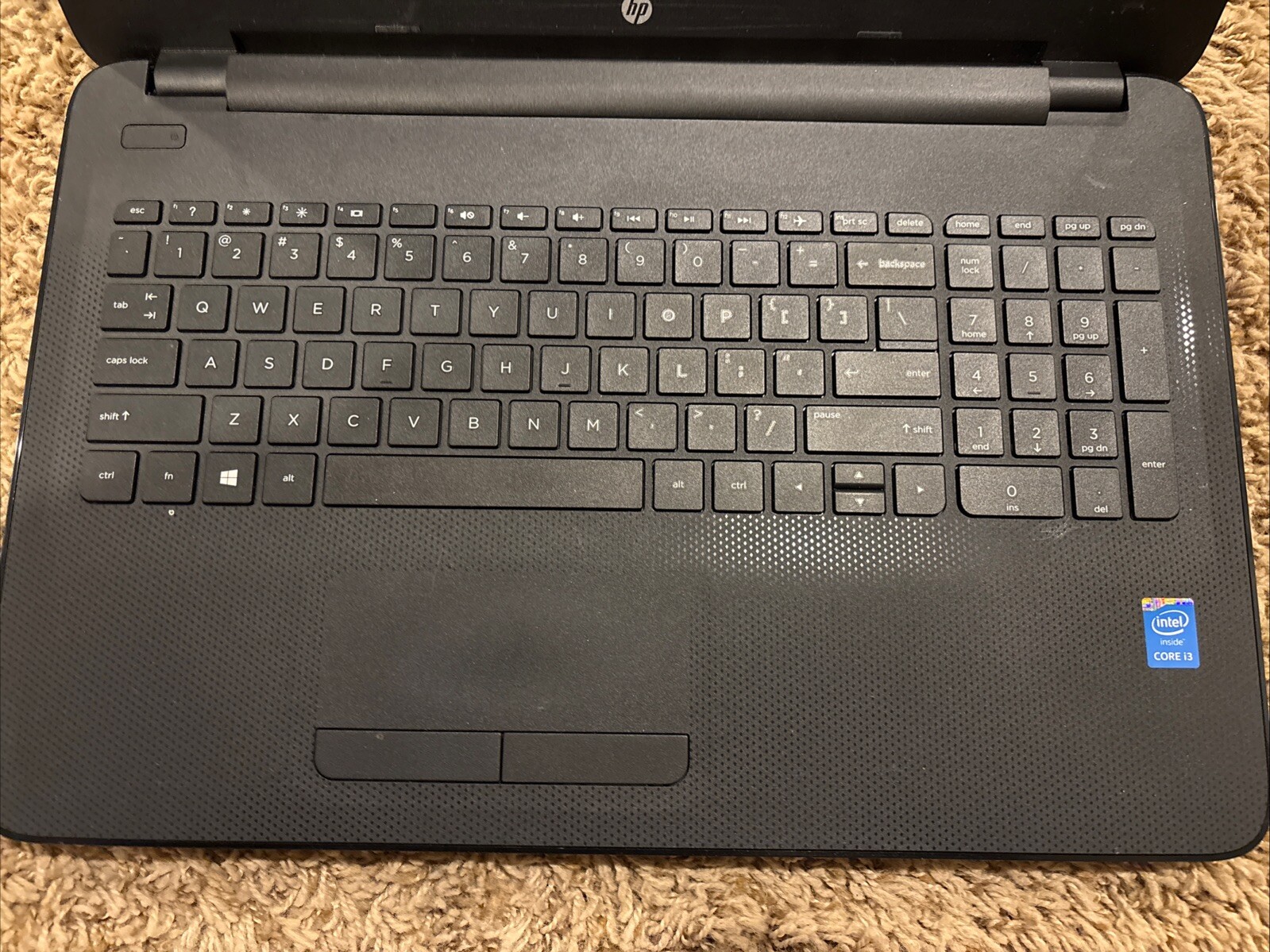 HP Notebook 15.6″ RTL8188EE Intel Core i3- Black UNTESTED SOLD AS IS