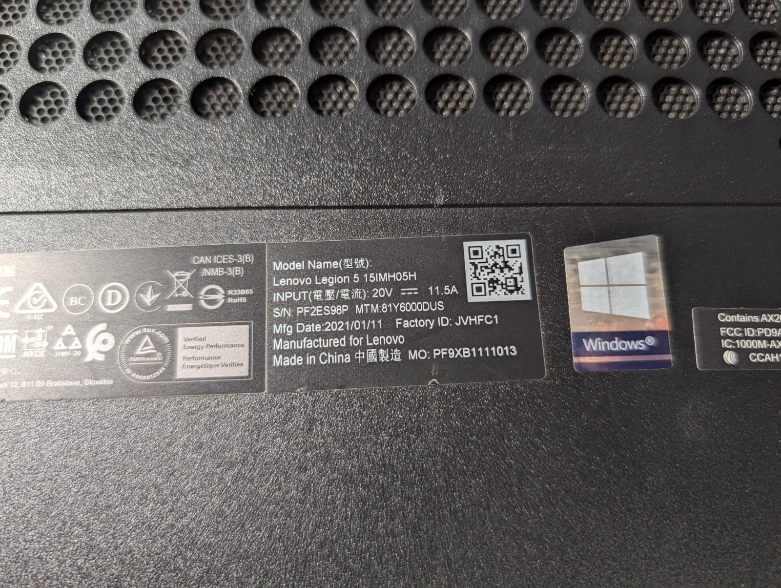 Lenovo Legion 5 120Hz i7-10750H GTX 1660 Ti 32GB RAM 512GB SSD Gaming 15IMH05H