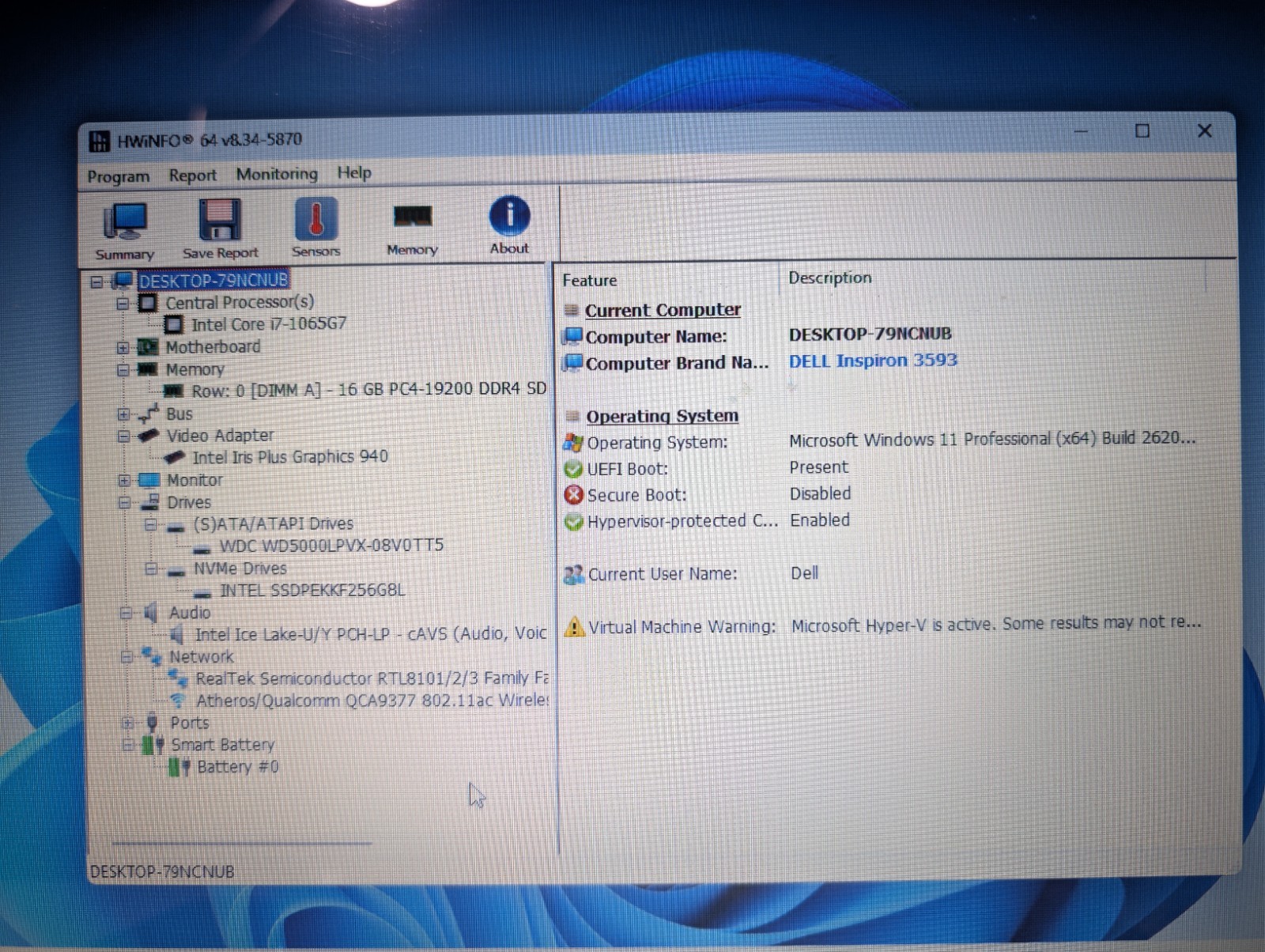 Read DELL INSPIRON 15 3593 Touchscreen | i7-1065G7 16GB RAM 256GB SSD + 500GB HD