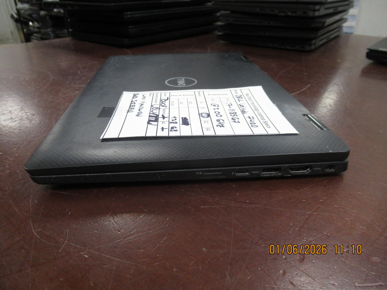 Dell Latitude 7420 i7 1185G7 3.00GHz 16GB 128GB M2SSD 14” Ubuntu Laptop w/ AC