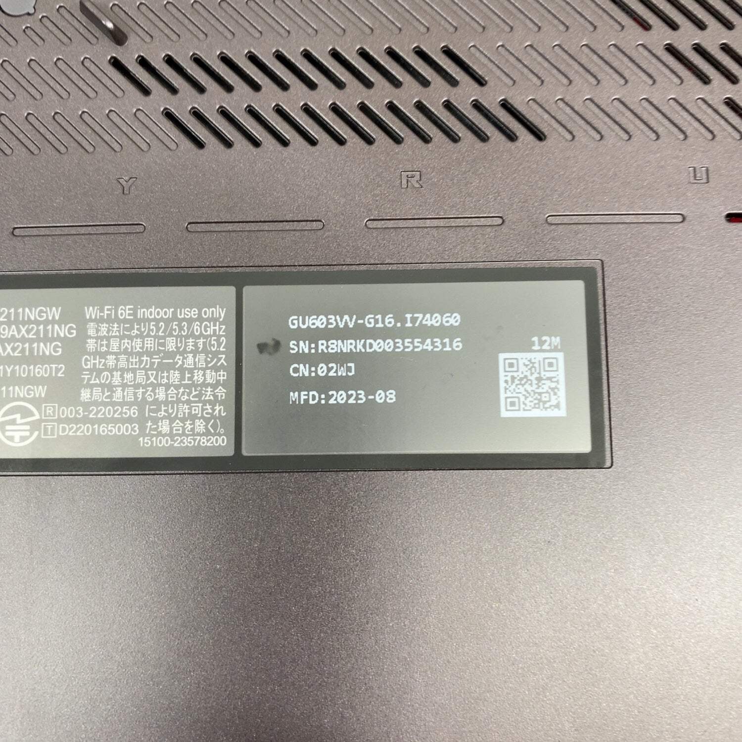 Asus ROG Zephyrus G16 GU603 16″ i7-13620H 2.4GHz 16GB RAM 512GB SSD RTX 4060