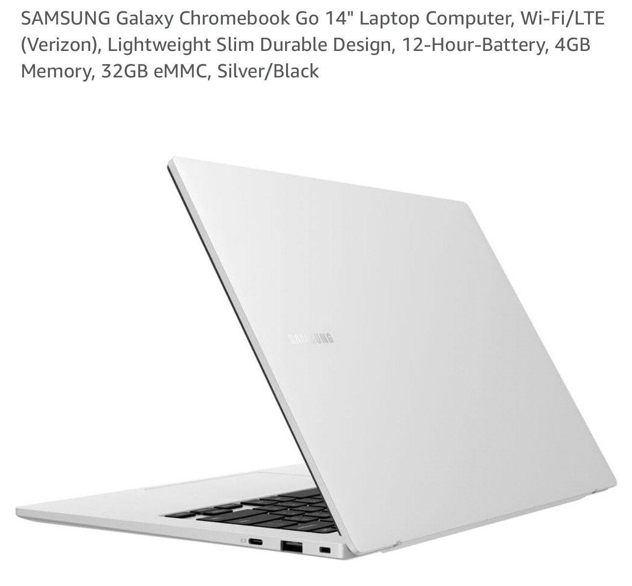 Samsung Galaxy Chromebook Go 14 in Intel Celeron 4GB RAM 32GB SSD Laptop -…