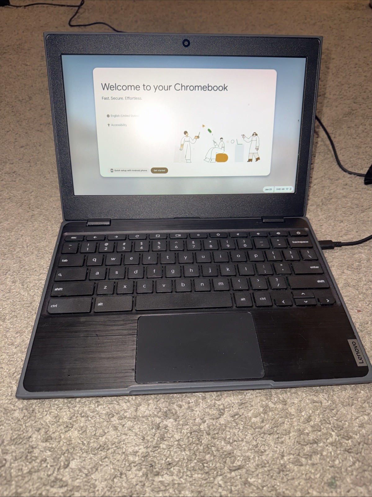 Lenovo Chromebook 100e Gen 2 WIFI 4GB RAM 32GB HD Black [81MA0020US]