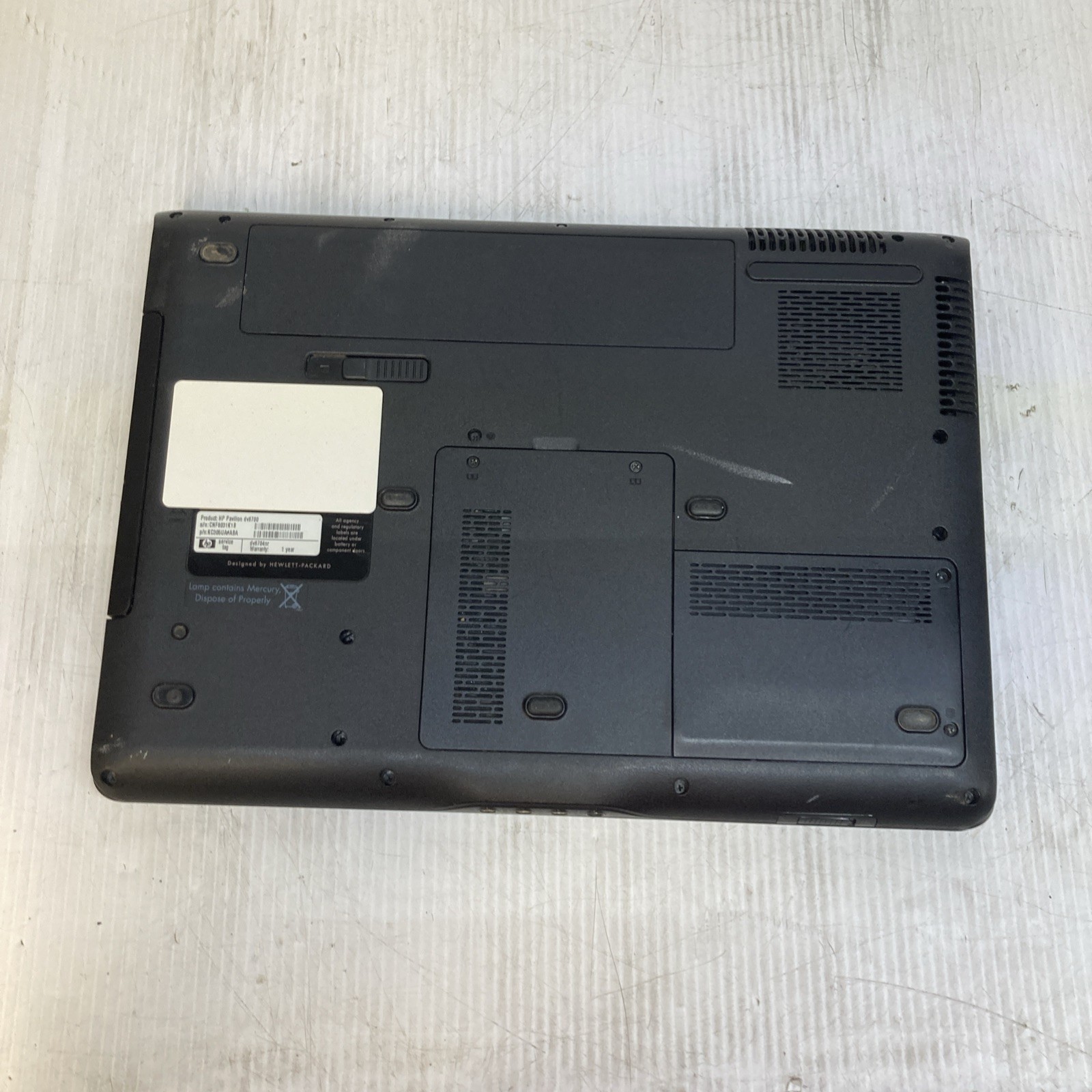 HP Pavilion dv6700-dv6747us AMD Athlon 64 X2 1.90GHz 2GB no HDD Boot to BIOS