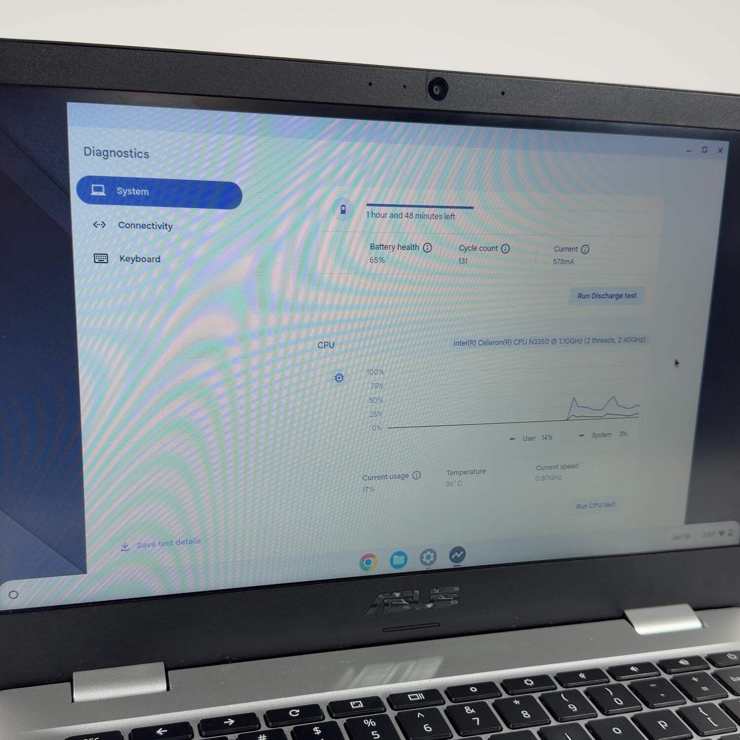 Asus Chromebook CX1 C423N 14″ Celeron N3350 1.0GHz 4GB RAM 64GB SSD