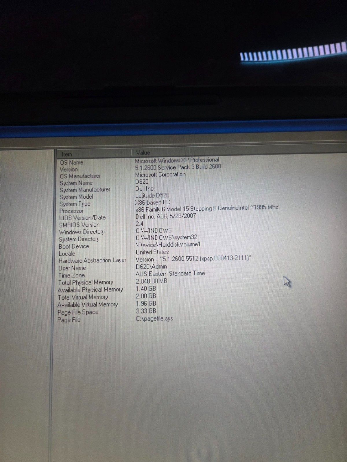 Dell Latitude D520 T5500 2GHz 2GB 80GB DW WXPP 15″ Laptop with Docking Station