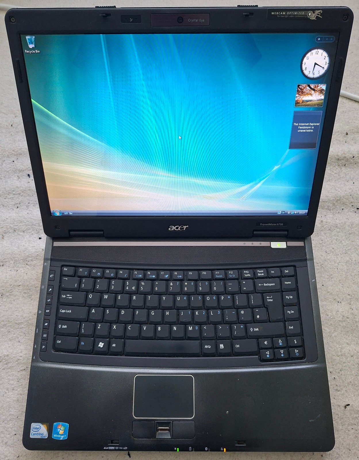 Acer Travelmate 5730 Laptop 15.4″ 1GB 120GB SSD Windows Vista SP2 32 BIT HDMI