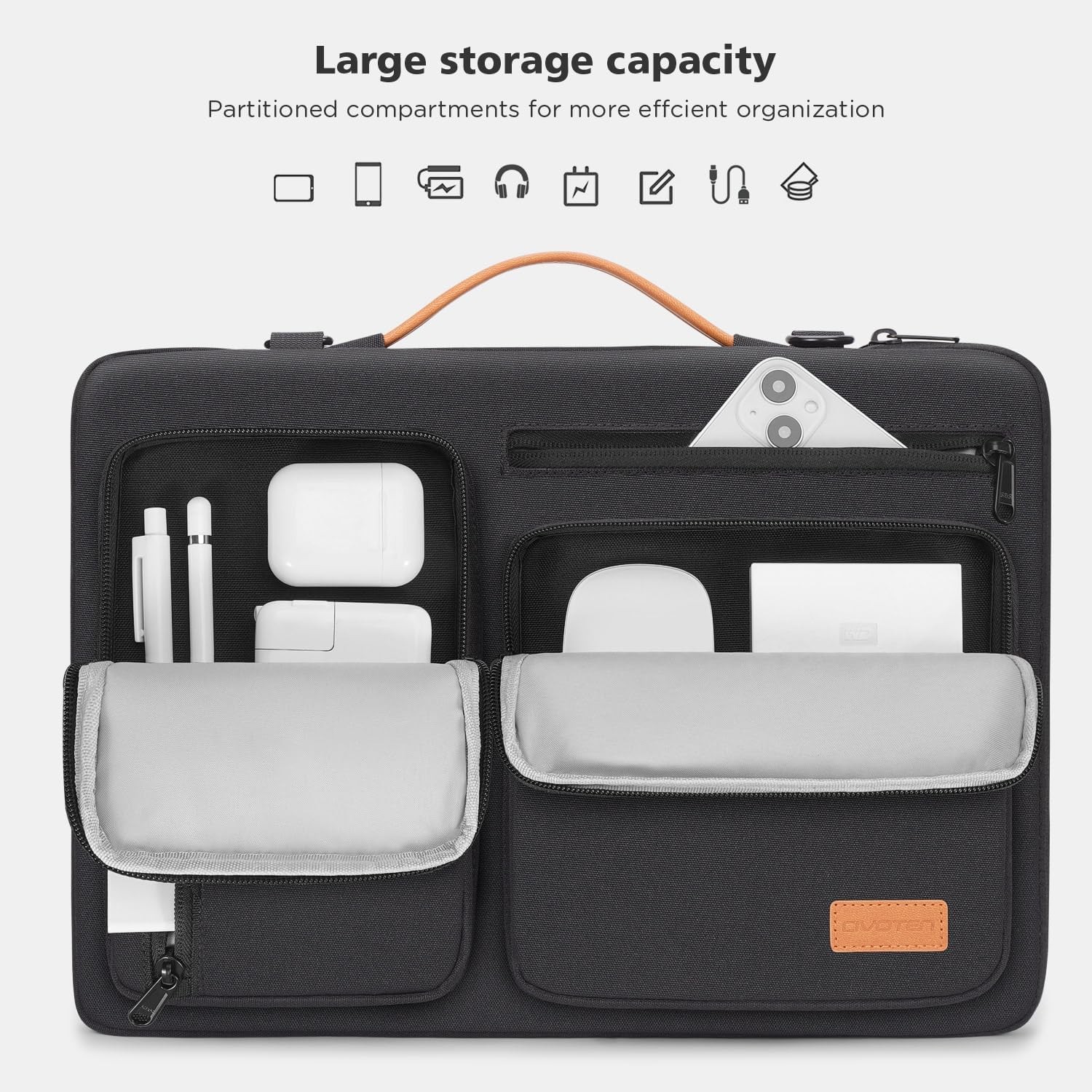 17.3″ Laptop Sleeve for Lenovo Legion 5/5i, 17 Inch Shoulder Bag Case, Black