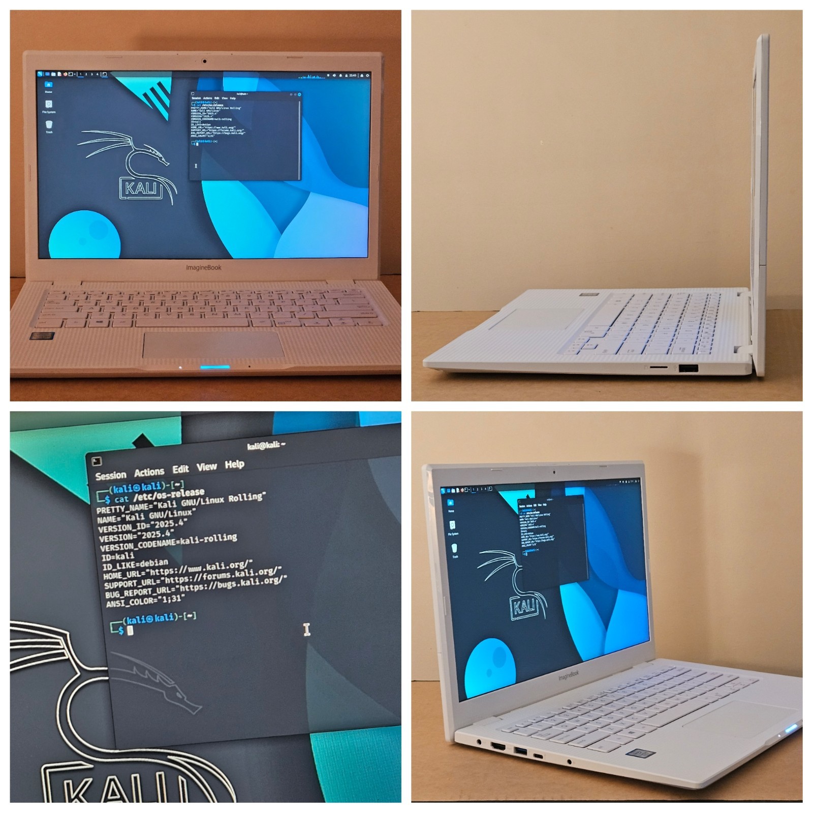 ASUS 14″ Kali Linux 2025.4 m3-8100Y 1.1GHz 4GB RAM IPS 1920×1080 ImagineBook