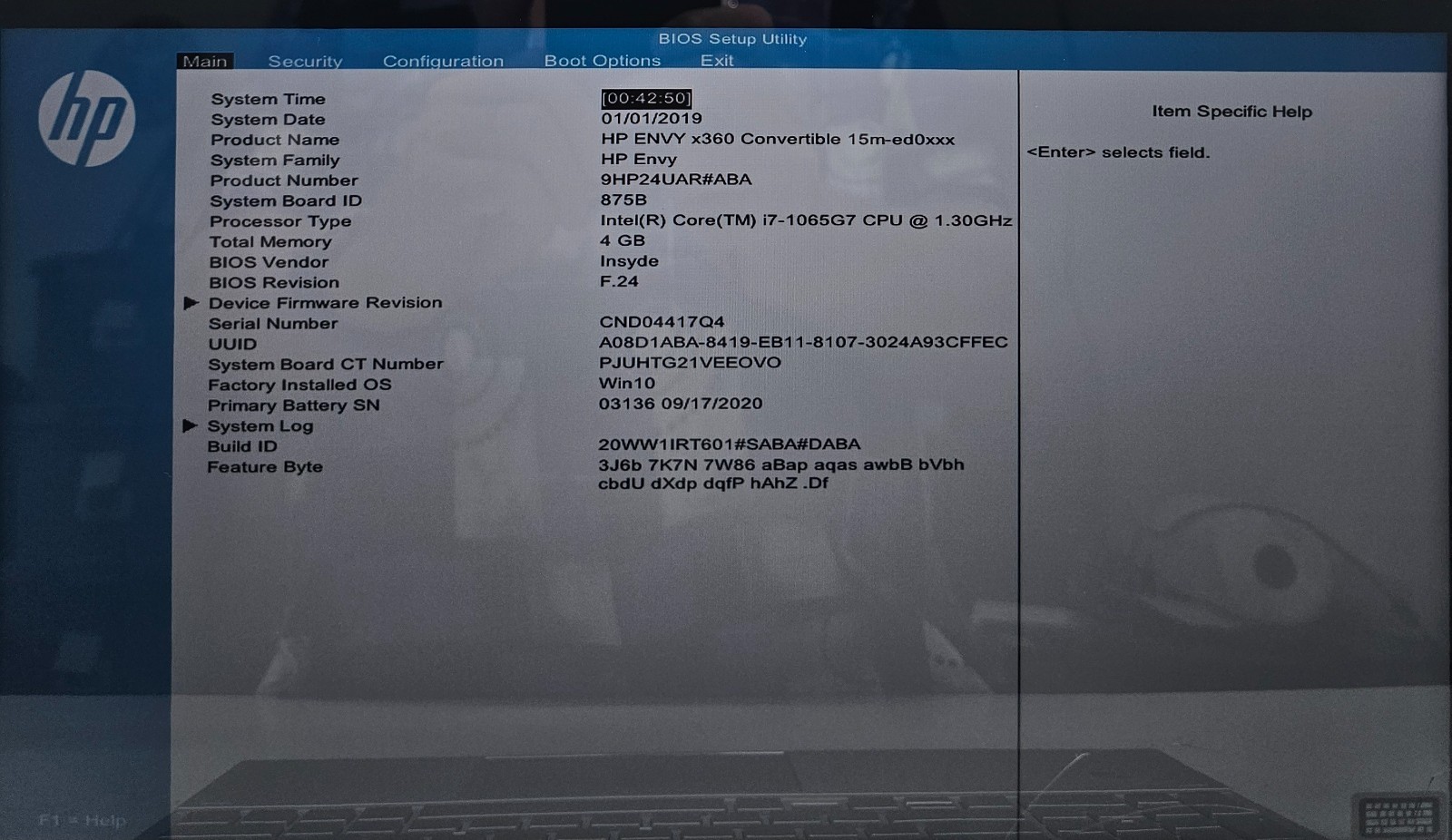 HP ENVY x360 15m-ed0023dx Laptop Intel Core i7-1065G7 4GB Ram NO HD/OS (FL)