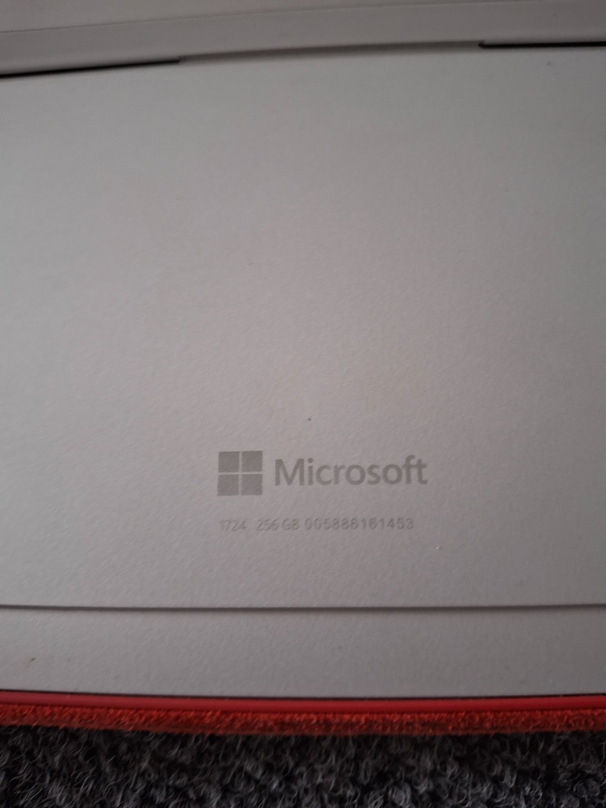 Microsoft Surface Pro 4 1724 256GB BAD BATTERY! Red keyboard