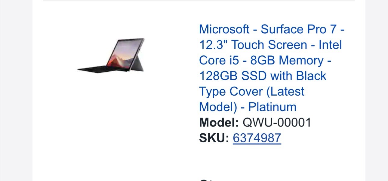 Microsoft Surface Pro 7 – INCLUDES EVERYTHING – Great Used Condition